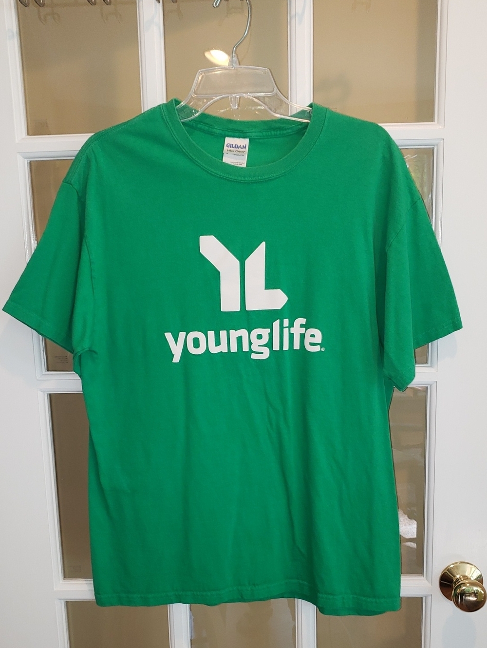 Gildan Young Life Green Short-sleeve T-shirt Size: L